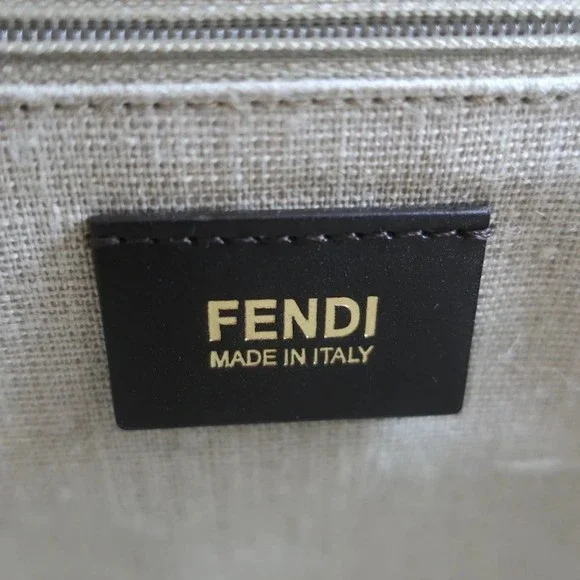 Fendi Silvana Top Handle Bag Red & Brown Leather Small Crossbody - Picture 10 of 12